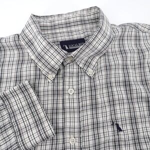 Local Boy Outfitters Bamboo Performance Plaid Button Down Shirt Mens XL